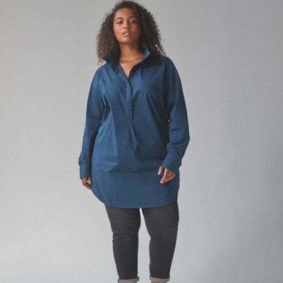 NWT Universal Standard Safra Storm poplin tunic sz XXS (6-8) - Picture 1 of 6